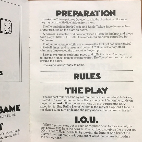 Gambler | Vintage 1975 Board Game 2-6 Players Ages 8 to Adult - Picture 15 of 16